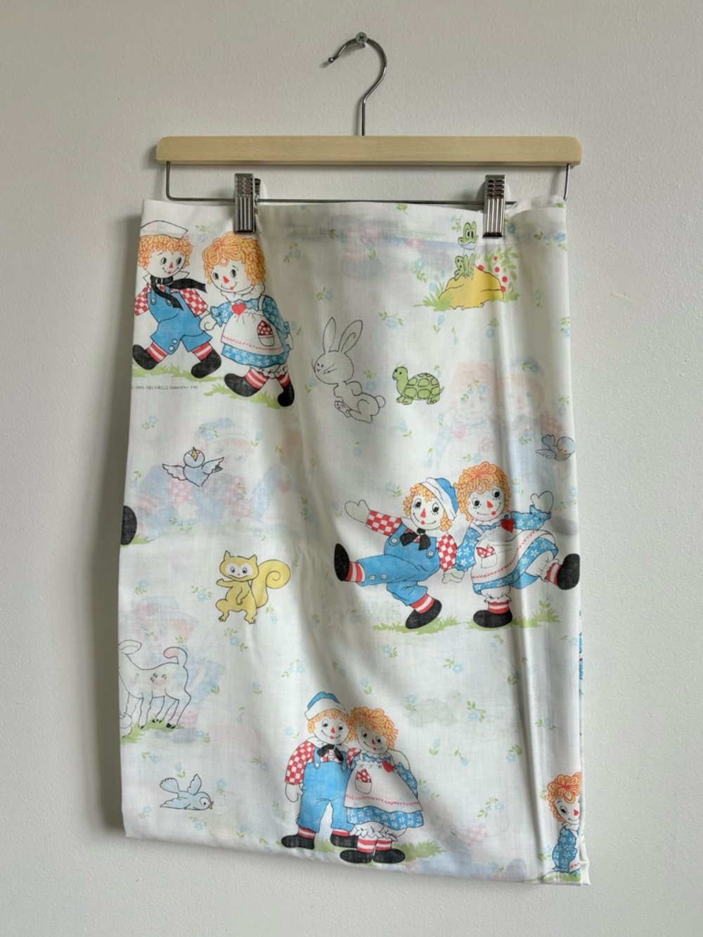 Vintage Raggedy Ann & Andy Twin Bed Sheet